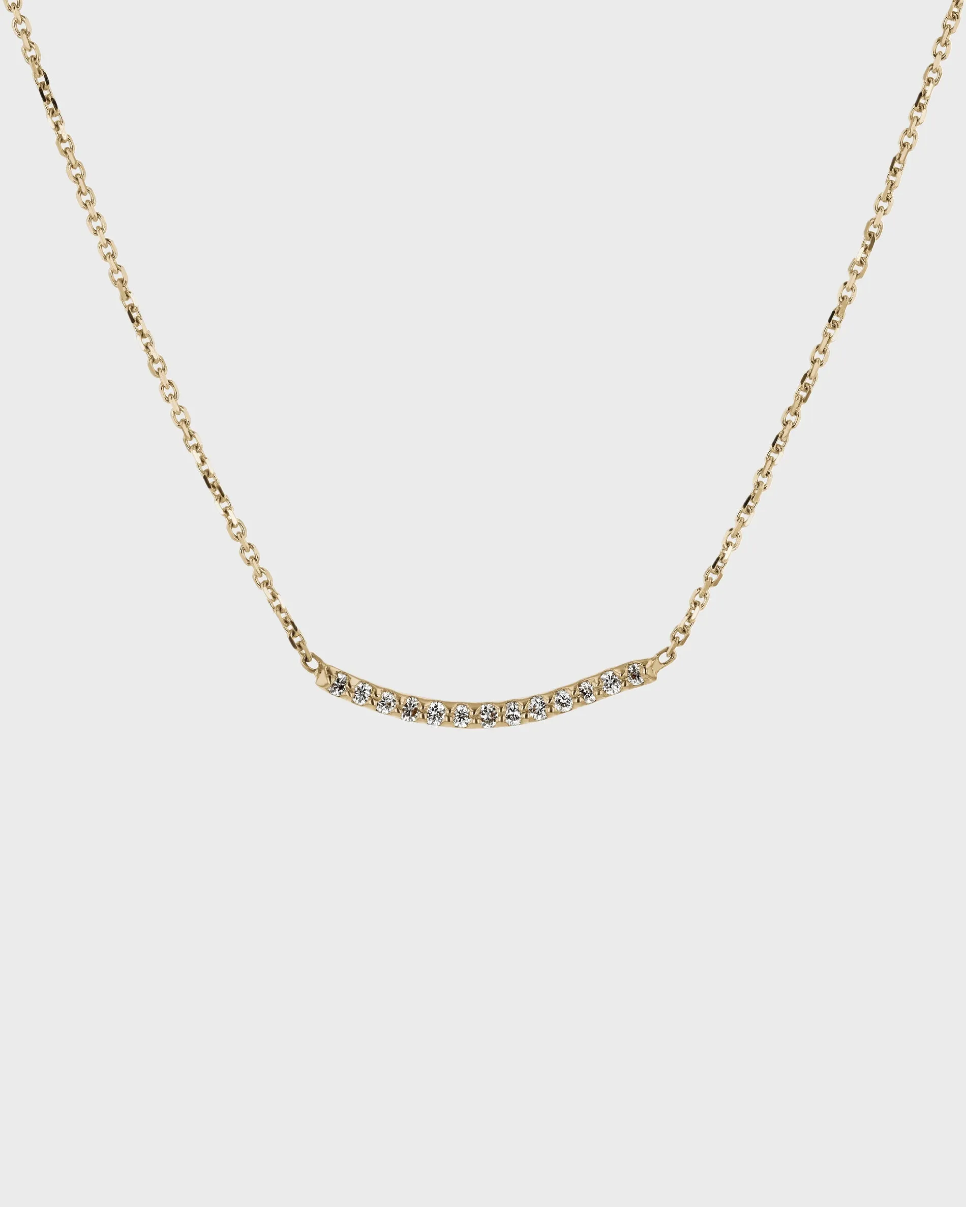 0.070 TCW Round Moissanite Diamond Pave Necklace