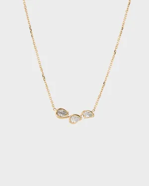 0.18 TCW Pear Moissanite Diamond Corridor Necklace