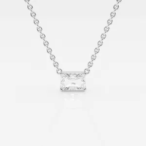 0.50 CT Radiant Moissanite Diamond Solitaire Necklace