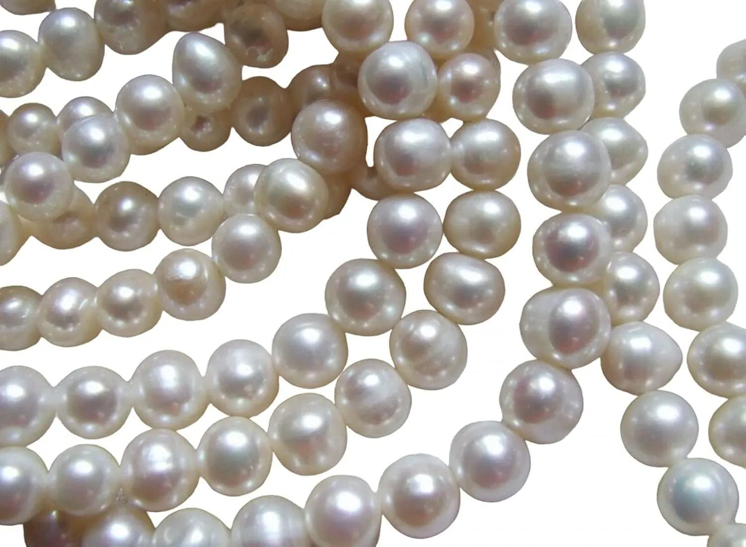 1 Strand 7-8 mm, White Pearls, Round Pearls, Freshwater Pearls, Cultured Pearls, June Birthstone Exclusive by Beads_World CHIK-STNRDD-1446
