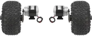 10 Inch Motor Drive Air Wheel Conversion Kit, Double Wheel Set for Electrical Beach Scooter, Wheel Kit for Electric Cart Scooter, with Digital Display Throttle, Easy To Install (36V 350W)