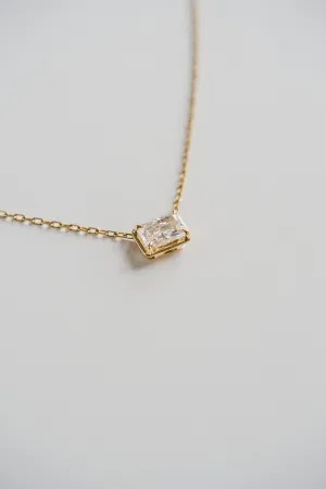 1.50 TCW Radiant Moissanite Diamond Solitaire Necklace