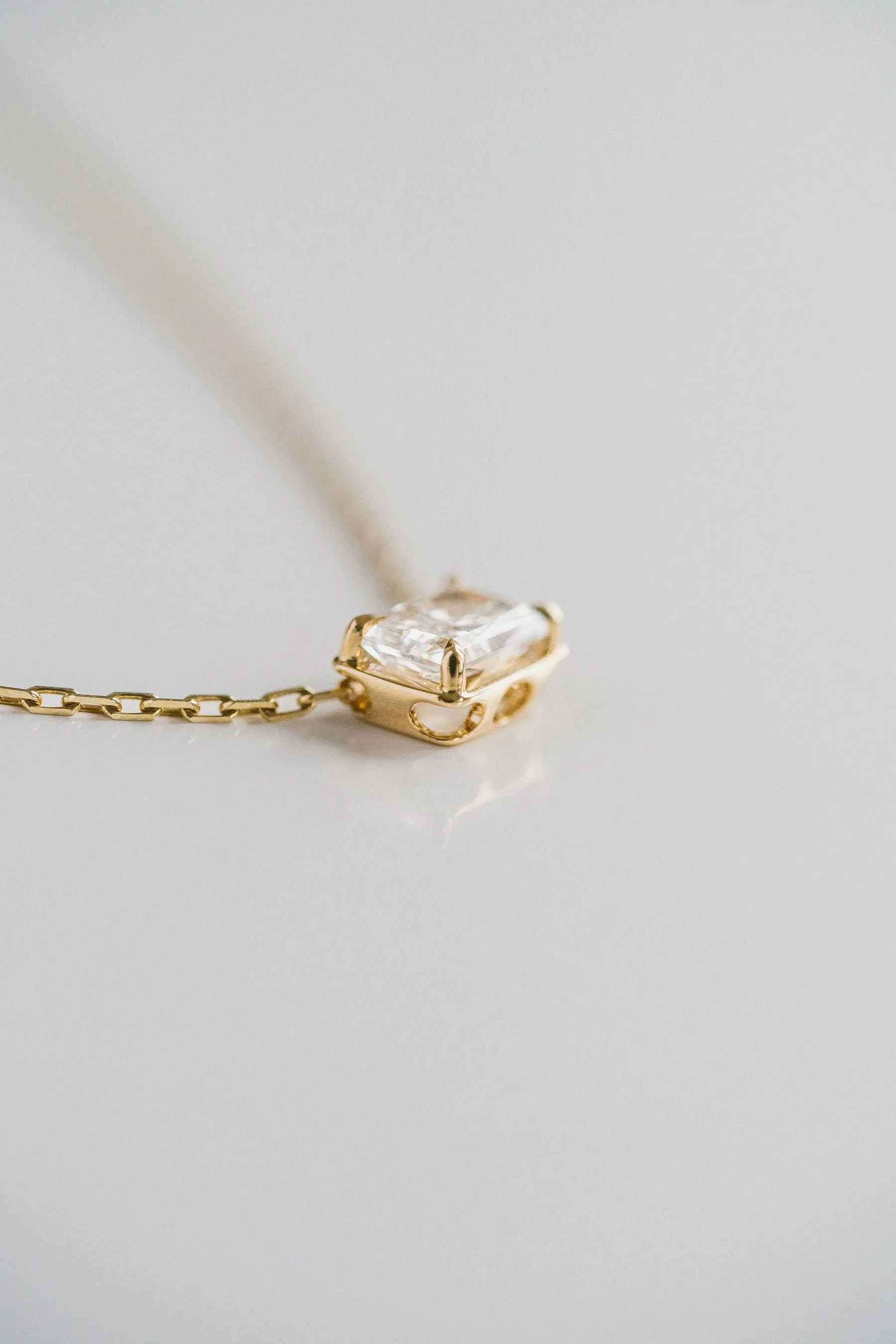 1.50 TCW Radiant Moissanite Diamond Solitaire Necklace