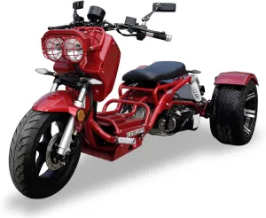 150CC MADDOG Trike | 3-Wheel Motorcycle, ICEBEAR Ruckus PST150-19N, Featuring A Low Center of Gravity and Responsive Steering, Ample LEGROOM