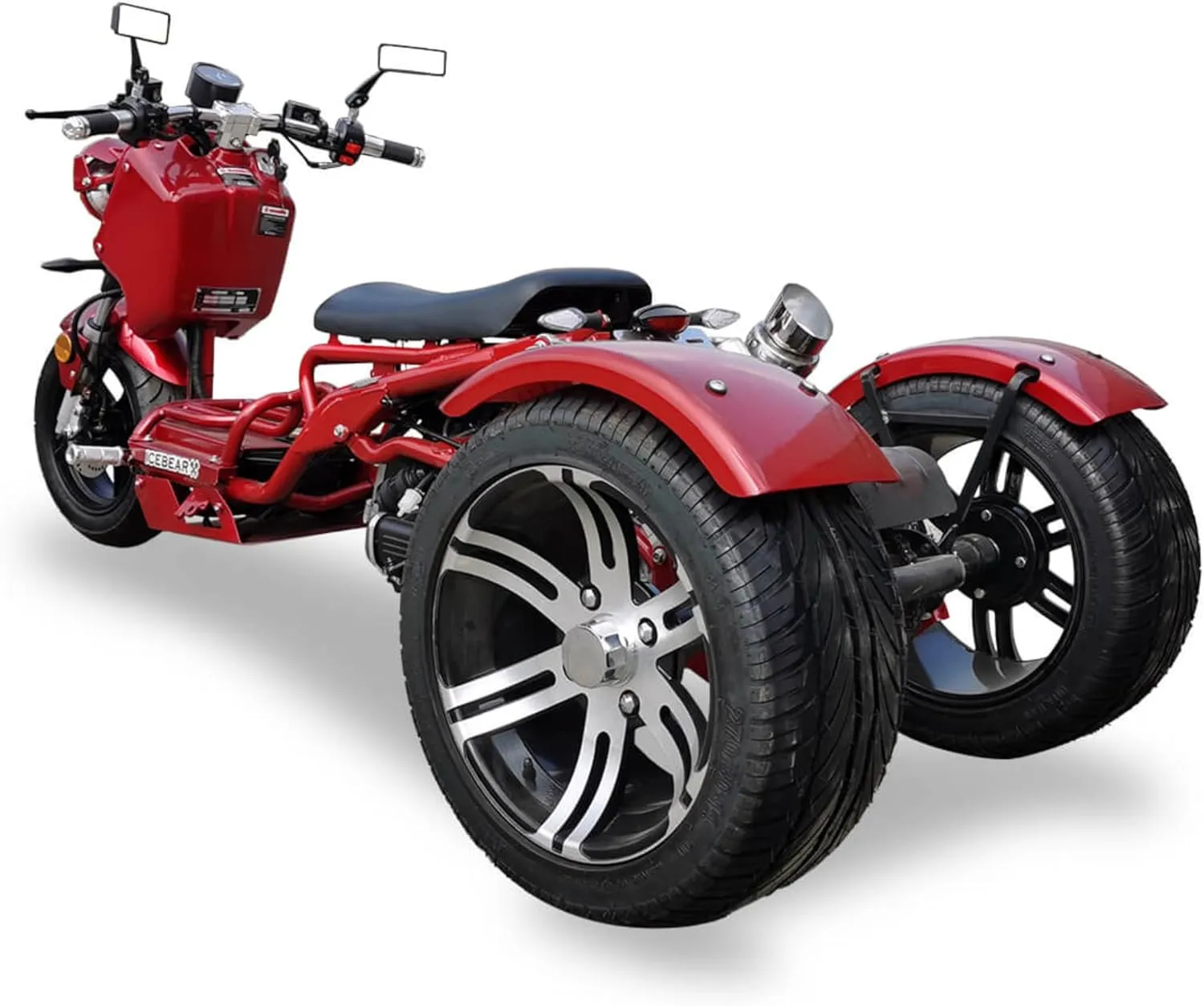 150CC MADDOG Trike | 3-Wheel Motorcycle, ICEBEAR Ruckus PST150-19N, Featuring A Low Center of Gravity and Responsive Steering, Ample LEGROOM