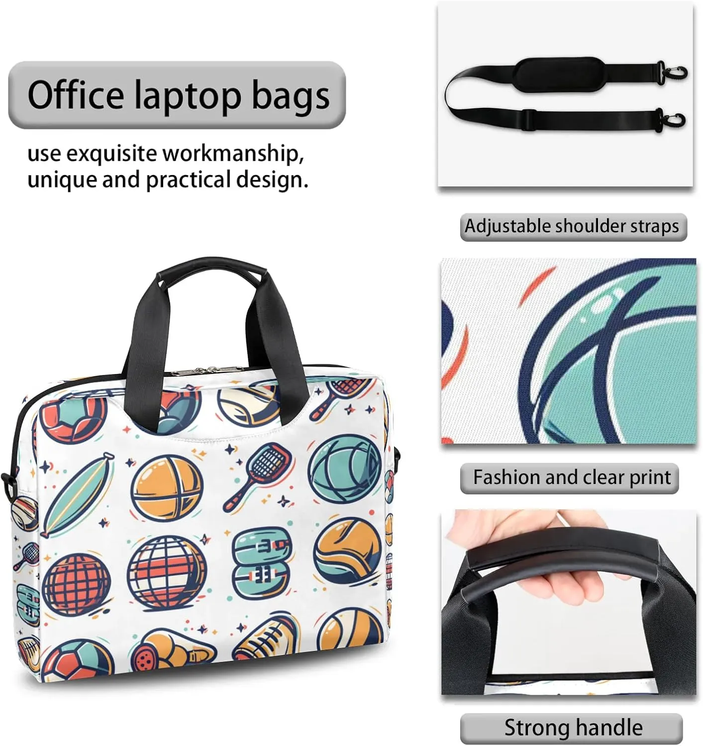 15.7 Inch Laptop Bag Computer Bag for Women Men Laptop Carrying Case with Adjustable Shoulder Strap