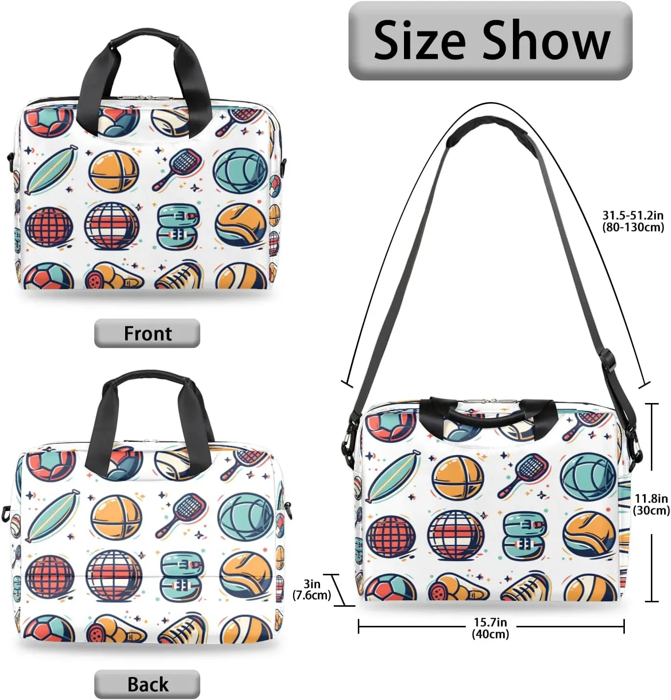 15.7 Inch Laptop Bag Computer Bag for Women Men Laptop Carrying Case with Adjustable Shoulder Strap