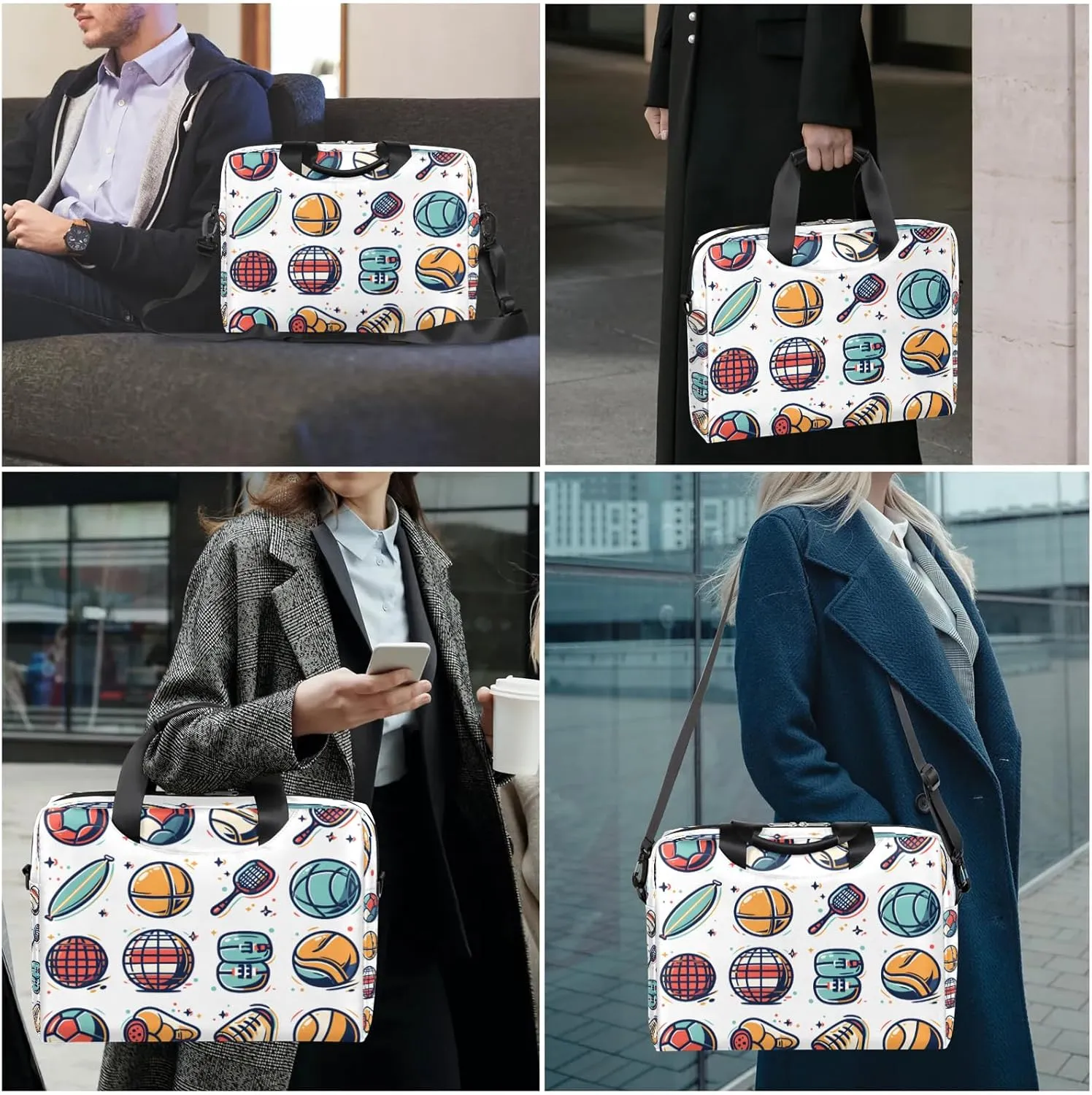 15.7 Inch Laptop Bag Computer Bag for Women Men Laptop Carrying Case with Adjustable Shoulder Strap