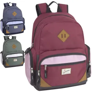 19 Inch Duo Compartment Backpack w Laptop Sleeve - 3 Colors ( 1 Case= 24Pcs) 1.19$/pc