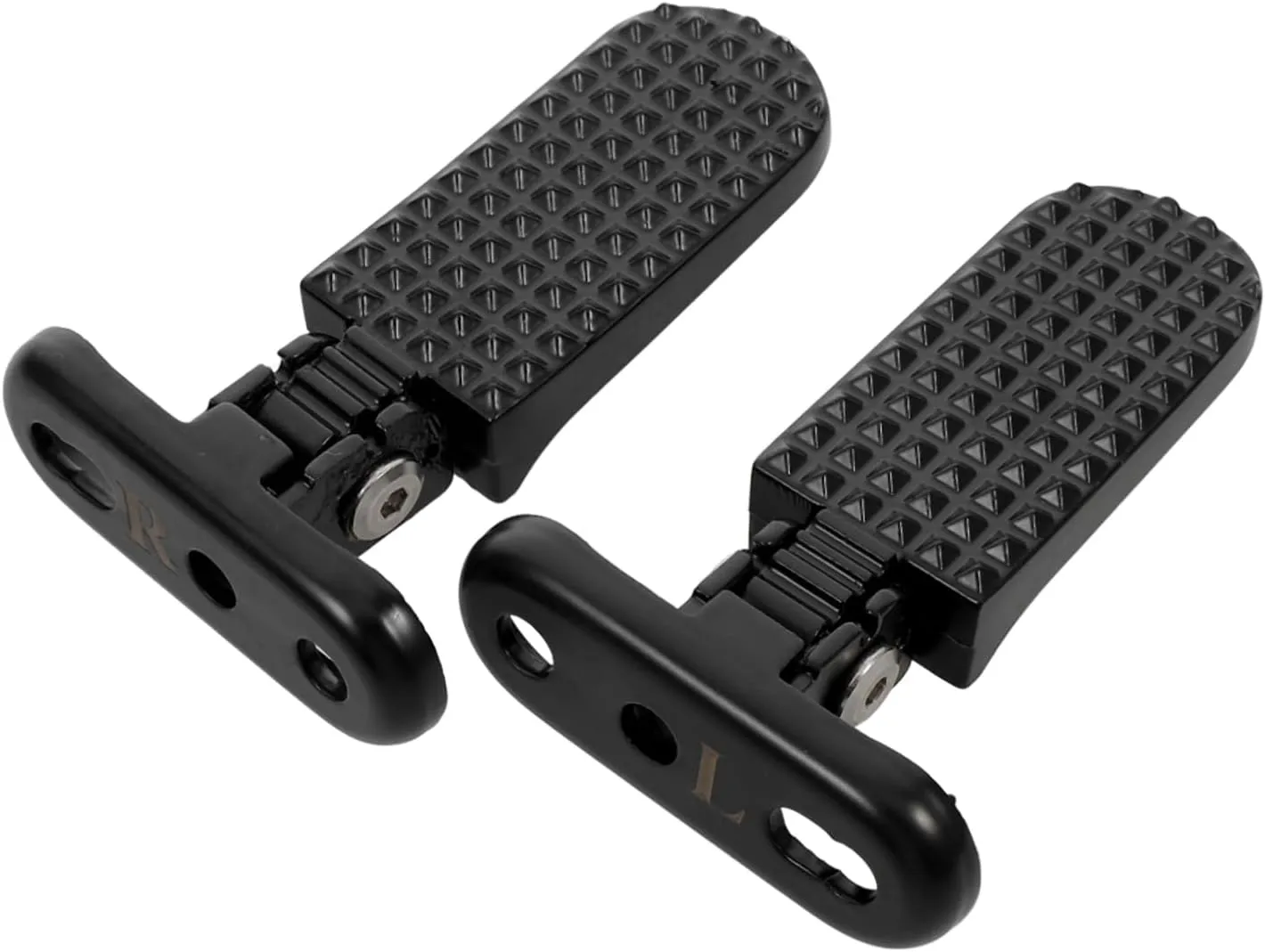 1pair Electric Moped Foot Pegs Folding Footrest for Comfortable Rides High-strength Material Space-saving Design Easy to Transport Store Electric Moped Accessory