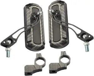 1Pair Rotating View Mirror Lightweight Texture Rear View Mirror for Mountain and Road Bikes Angle Scratch Resistant Easy Install of Reflective Safety