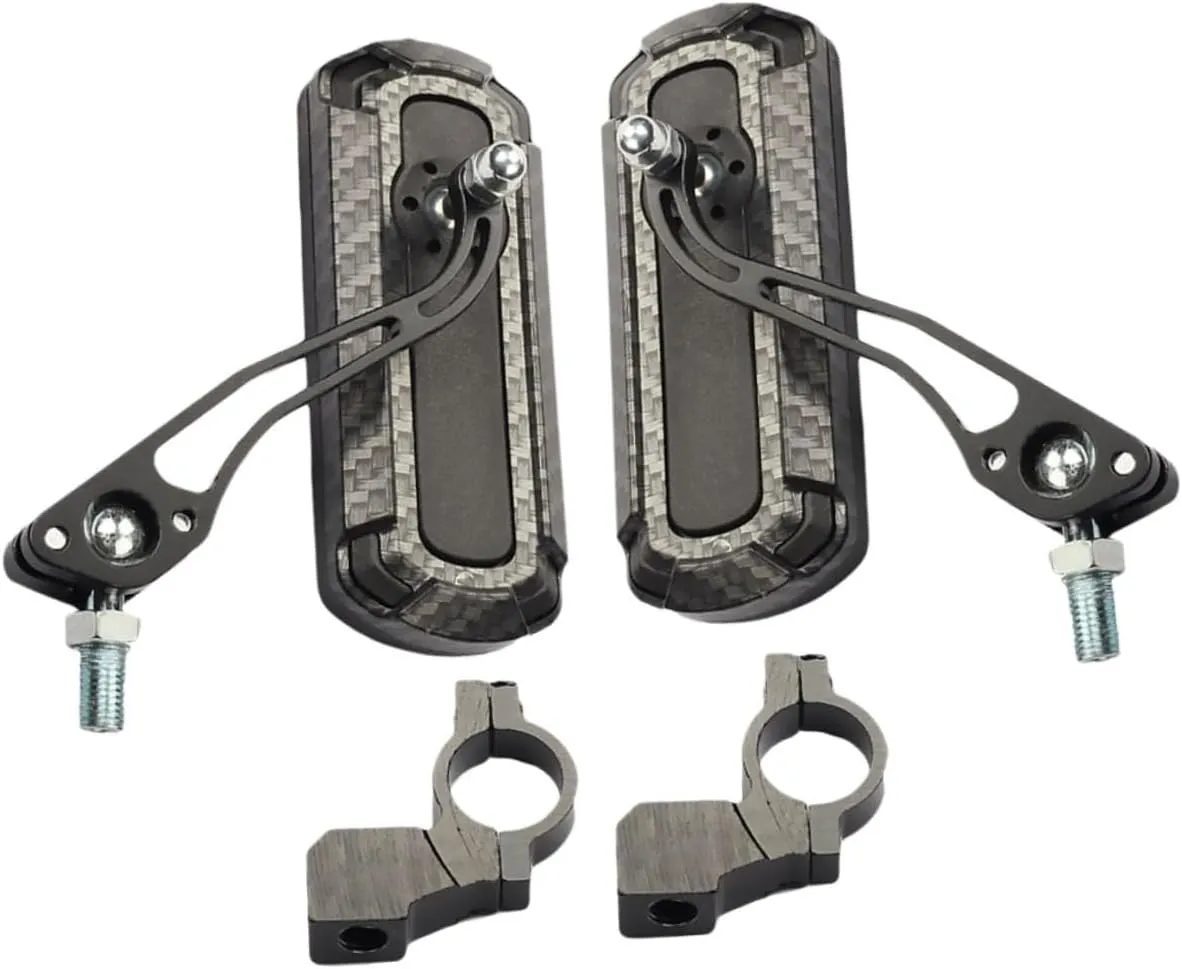1Pair Rotating View Mirror Lightweight Texture Rear View Mirror for Mountain and Road Bikes Angle Scratch Resistant Easy Install of Reflective Safety