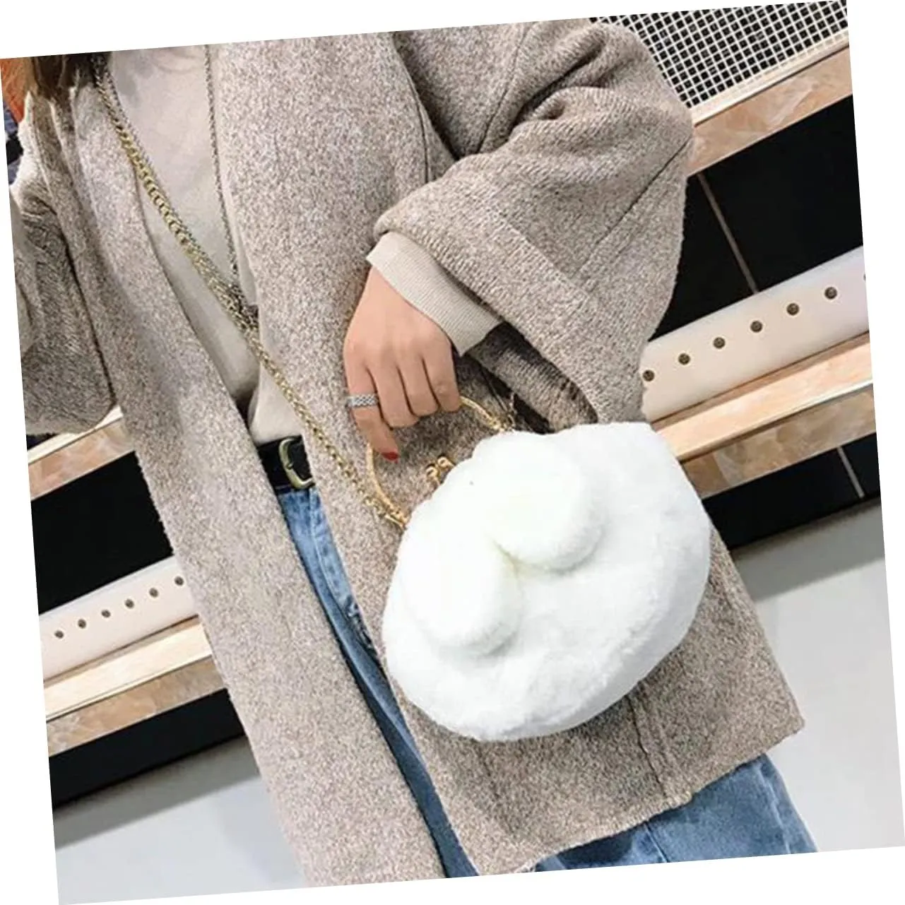 1pc Korean Version Little Space Purple Fob Watch Brooch Swivel Hook Crossbody Tote Cardboard Tubes with
