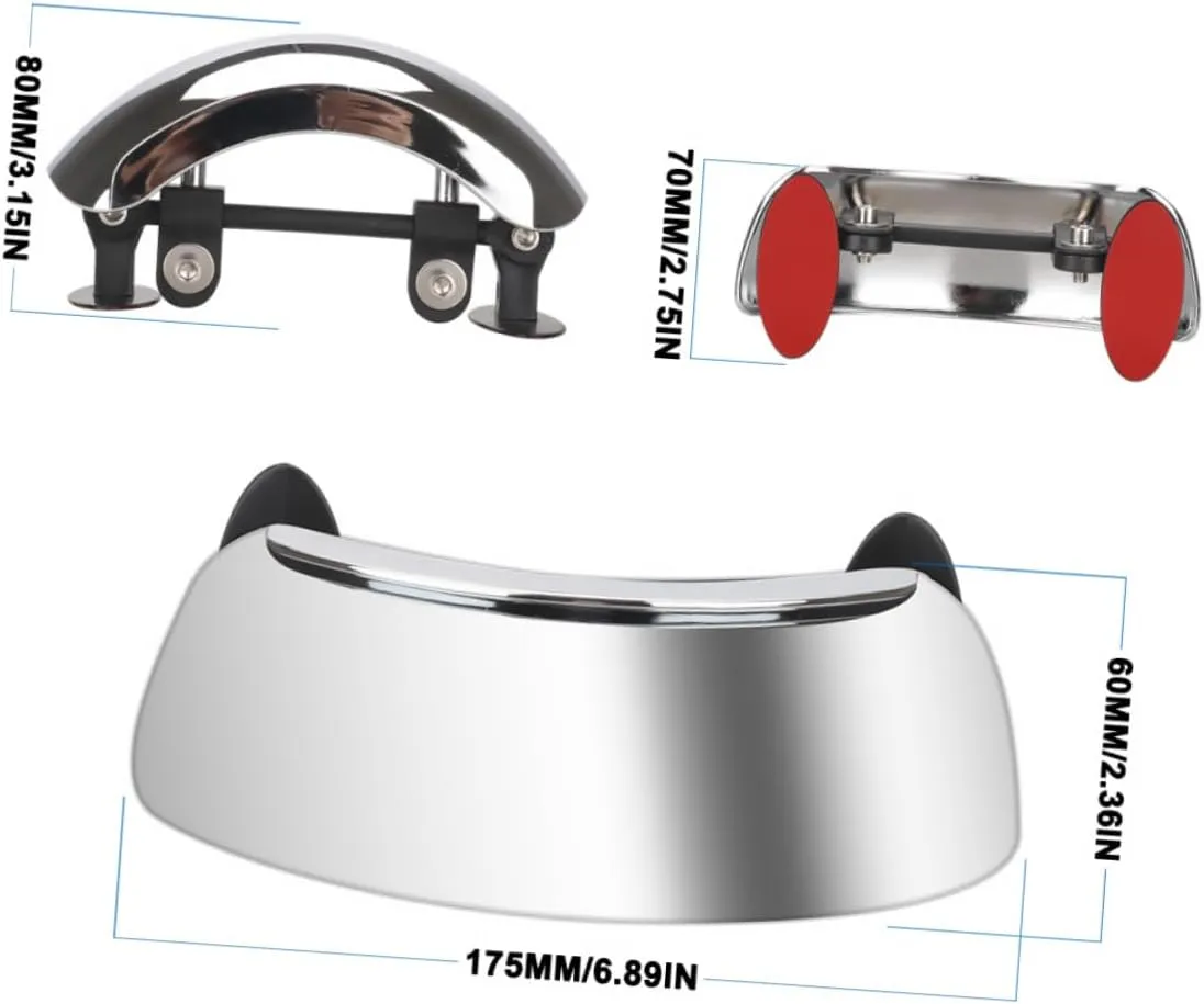 2 Pcs Rearview Mirror Red Keyrings for Women Maps for Wall Motorcycle Wide-angle Mirror