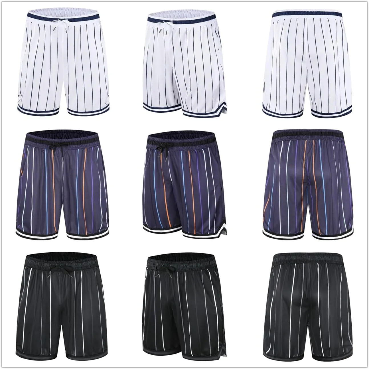 2/3 Pack Basketball Shorts with Zipper Pockets for Men,Active Athletic Shorts