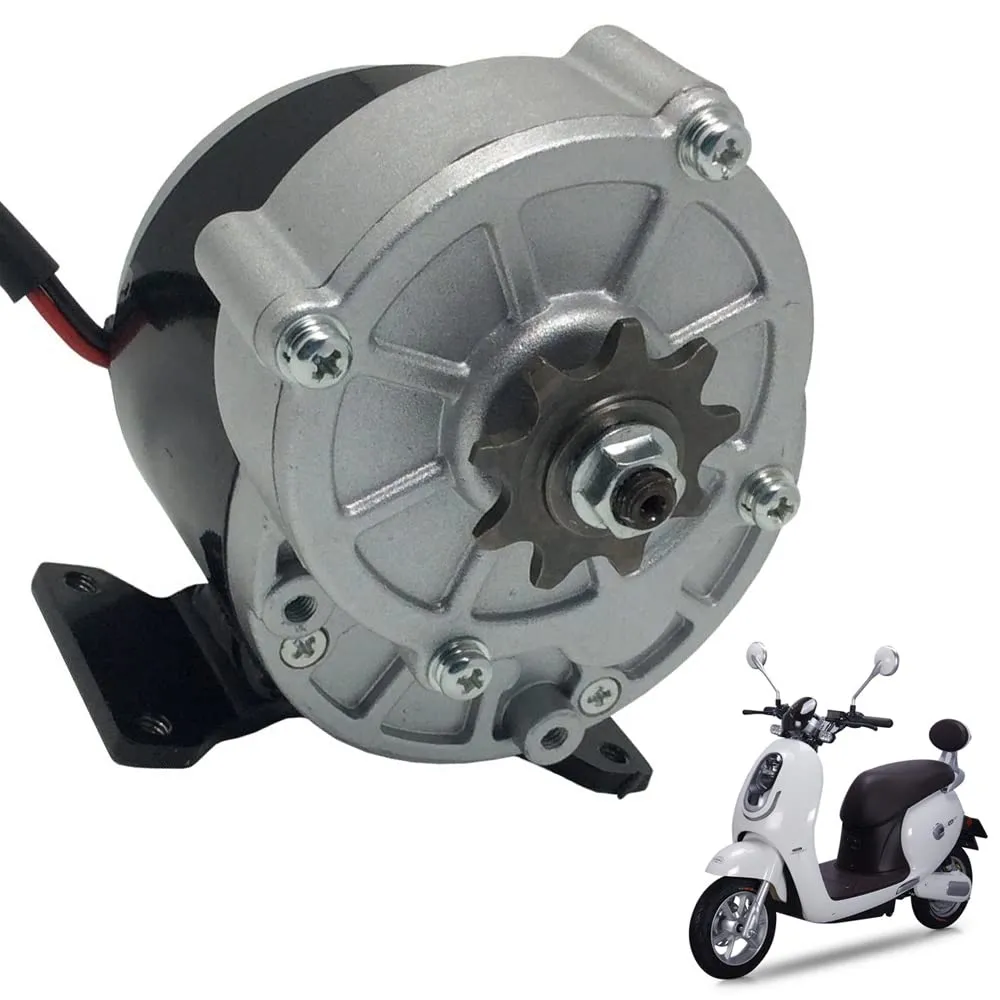 24 Volt 350 Watt MY1016Z3 Gear Reduction Electric Motor with 9 Tooth Sprocket for E Scooter