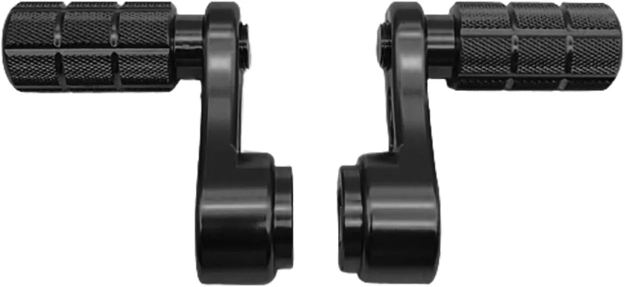 2Pcs Foot Rest Pegs Pedals, Pedal Foot Pegs Lever Links Footrest Assembly,CNC,Bike Scooter Pedal Crank Leg for US,U1C U B, Black