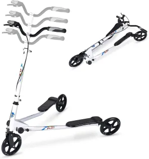 3 Wheel Foldable Scooter Swing Scooter Tri Slider Kick Wiggle Scooters Push Drifting with Adjustable Handle for Boys/Girl/Adult Age 8 Years Old and Up