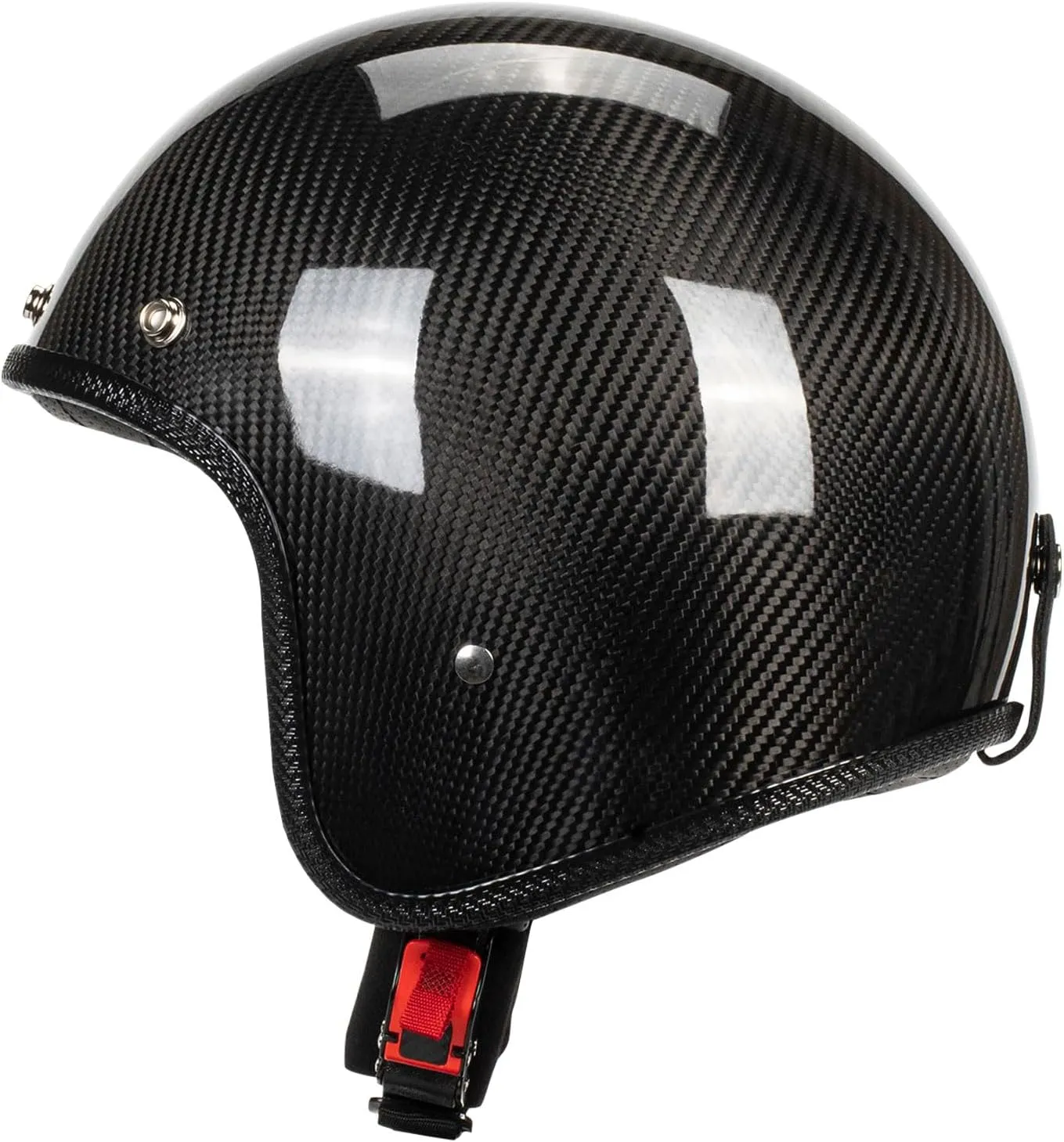 3/4 Motorcycle Helmets Open Face Retro Light Weight Carbon Fiber Helmet Dot Approved