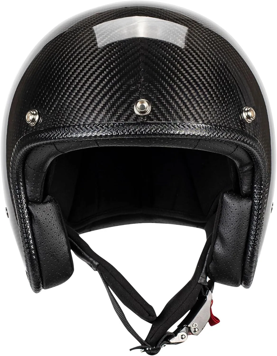 3/4 Motorcycle Helmets Open Face Retro Light Weight Carbon Fiber Helmet Dot Approved