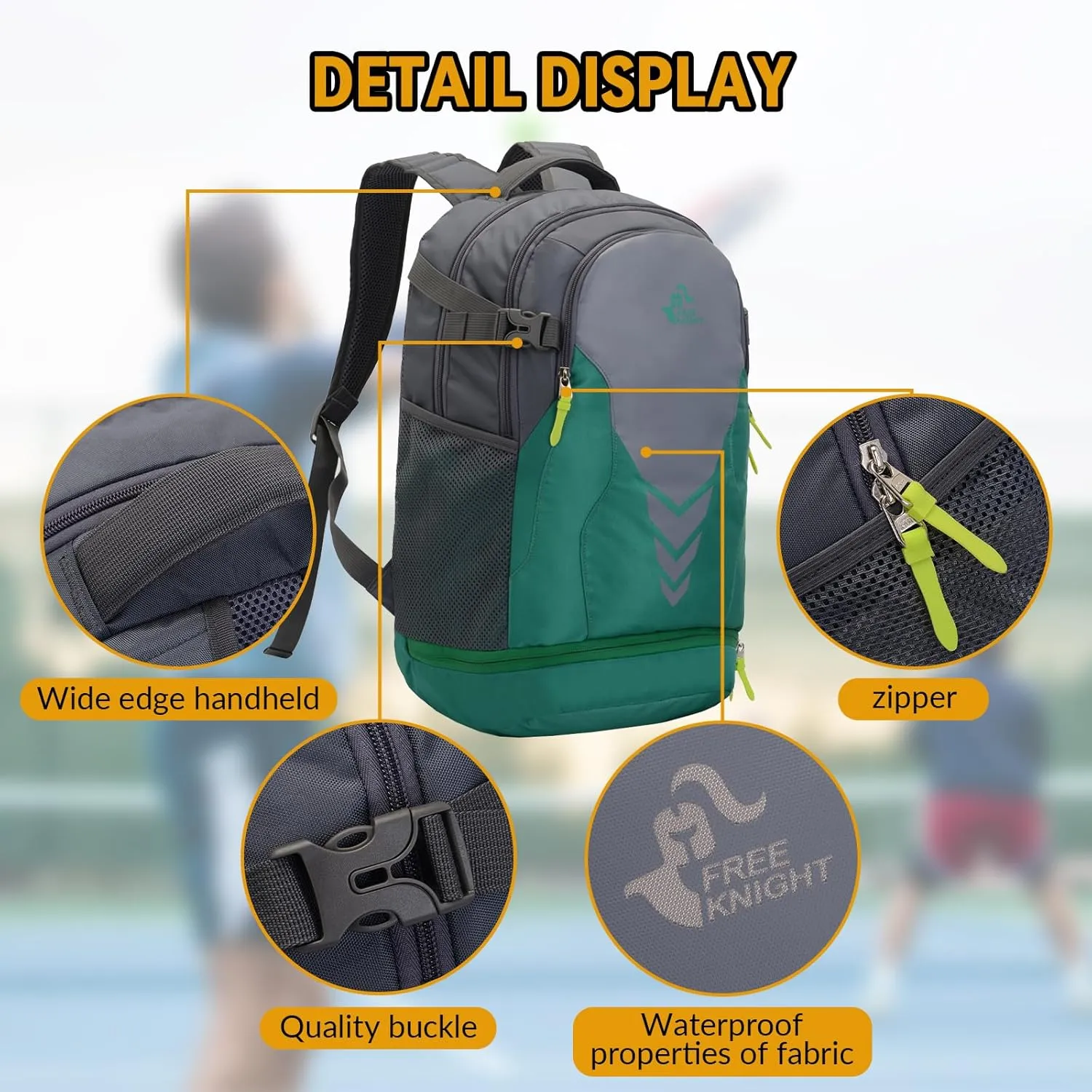 35L Basketball Backpack Large Sports Bag with Separate Ball compartment, for Basketball Soccer Volleyball Swim Gym Travel