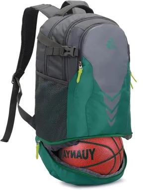 35L Basketball Backpack Large Sports Bag with Separate Ball compartment, for Basketball Soccer Volleyball Swim Gym Travel