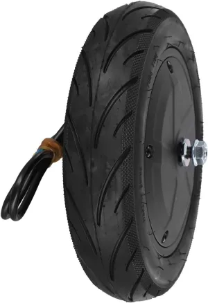 36V 300W Front Wheel Motor Assembly For Ninebot F30 Electric Scooter Replacement Part High Elastic Rubber Tire Shock Absorbing Easy Install