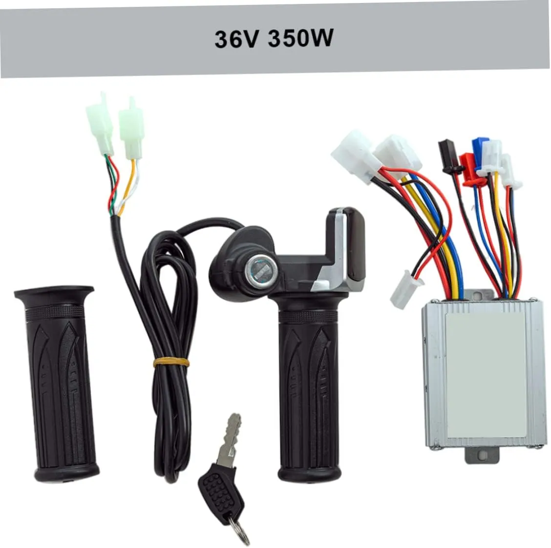 36V 500W Electric Scooter & E-Bike Motor Controller Set - Brush Motor Control Box with Throttle Handle Accessories