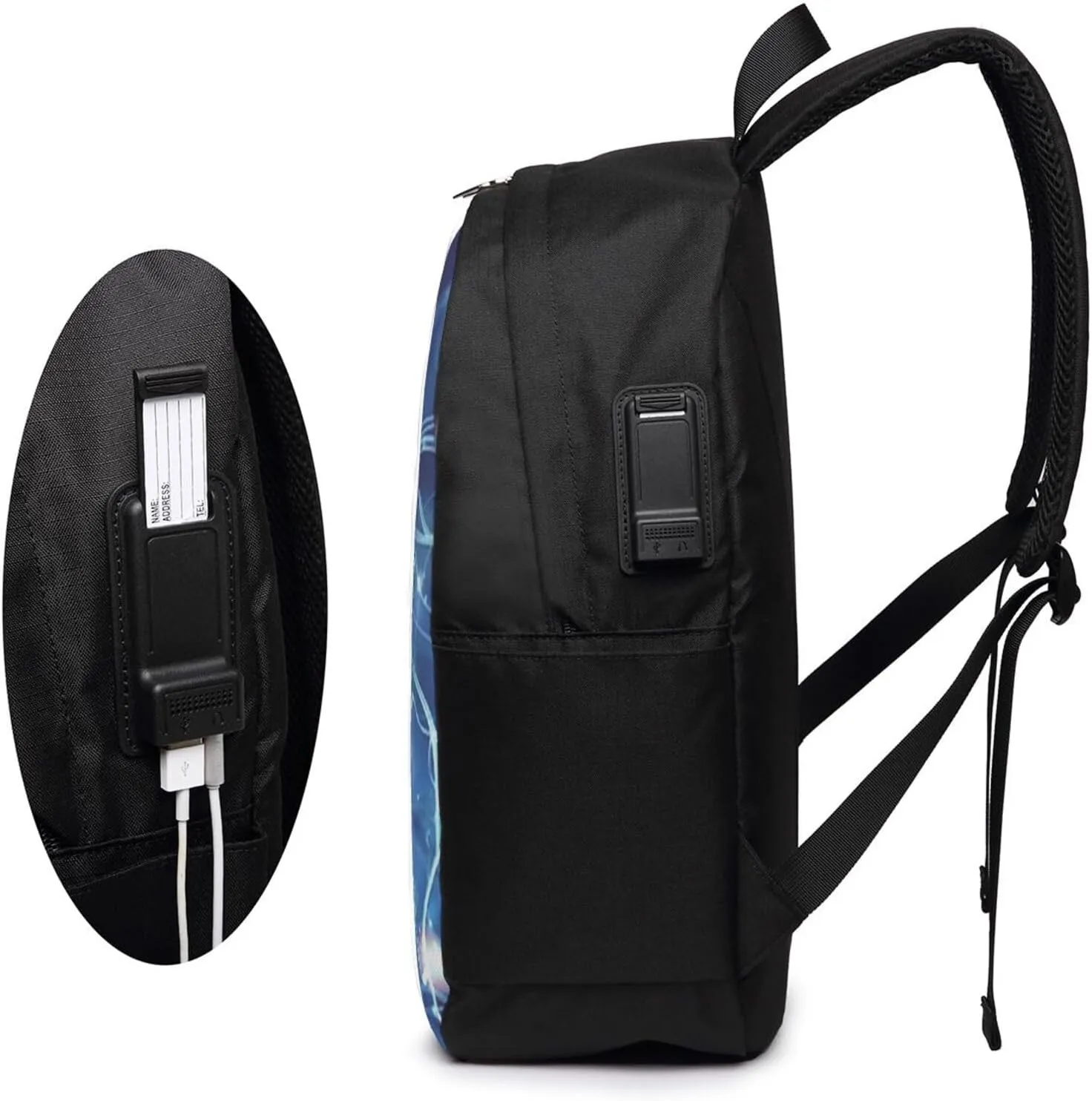 3d Brain Cell Neuron Neurology Backpack, 17 Inch Travel Business Laptop Backpack With USB Port for Women Men