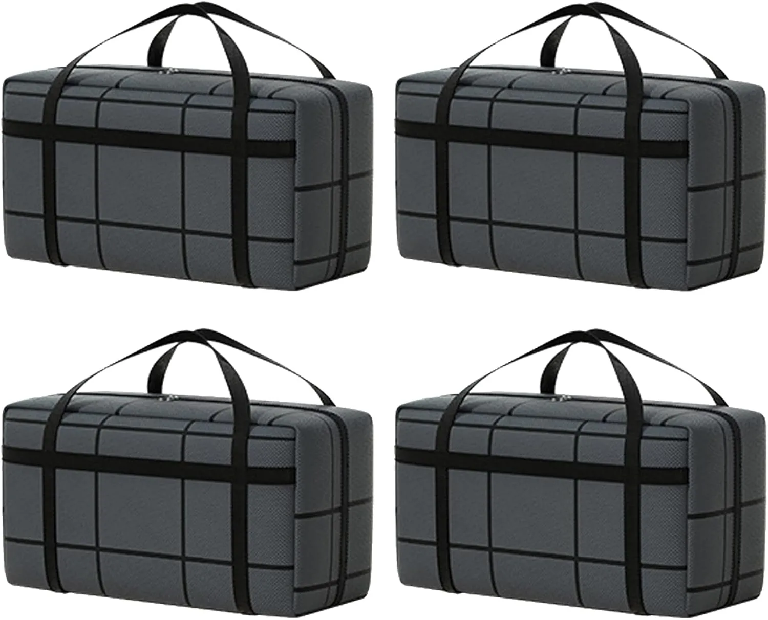 4 Pack 90L Large Storage Bag, Heavy Duty Moving Bag, Large Tote Bag, with Sturdy Handle & Zipper, for Storage & Moving
