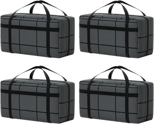 4 Pack 90L Large Storage Bag, Heavy Duty Moving Bag, Large Tote Bag, with Sturdy Handle & Zipper, for Storage & Moving