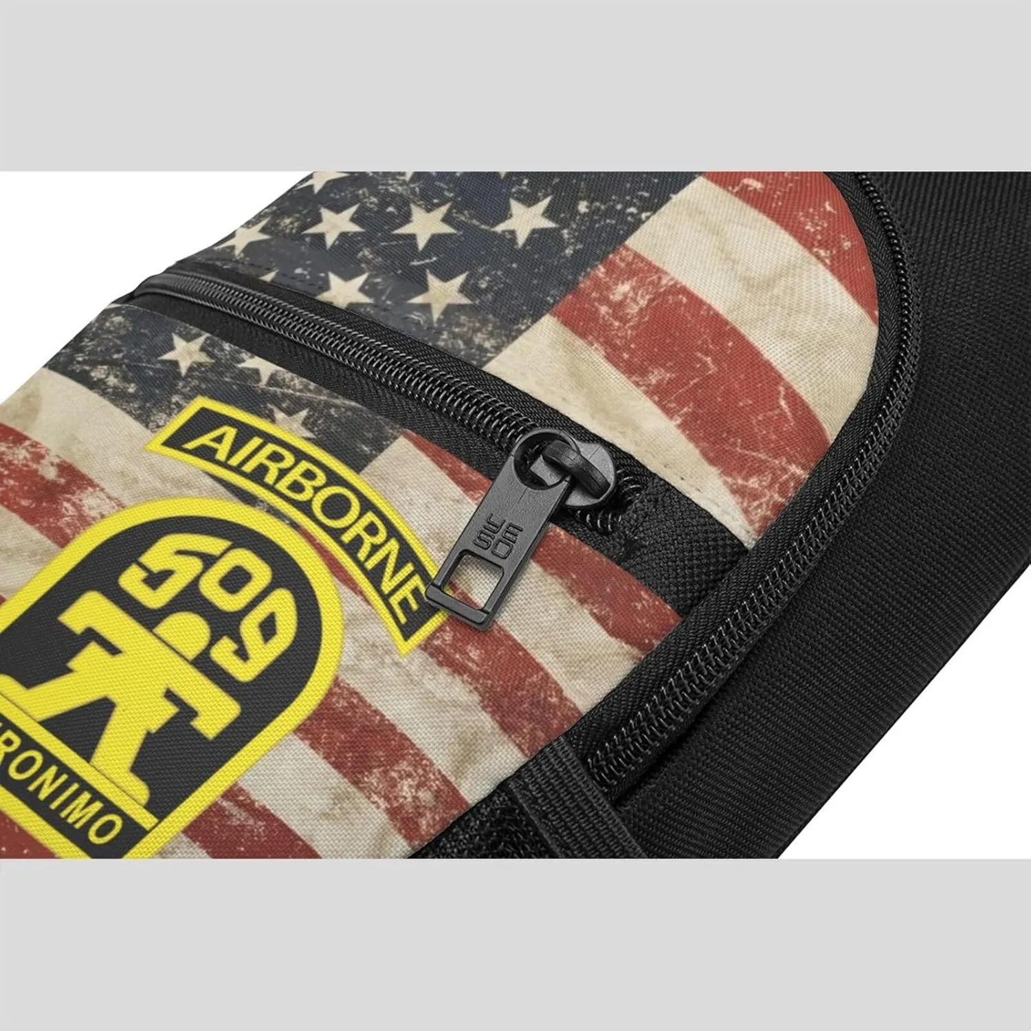 509th Geronimo Airborne Sling Bag Crossbody Backpack Shoulder Casual Daypack Bags for Men