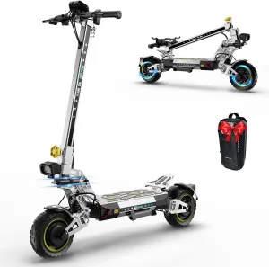5600W Electric Scooter Adults, Dual Motors Up to 50 MPH 50 Miles Range 60V/27AH Lithium Battery 11" Off Road Tires Heavy Duty Sport Escooter with Steering Damper 440lbs Max Loading, UL-2272 Certified