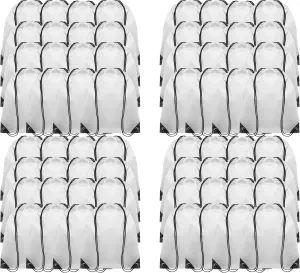 72 Pack Drawstring Backpack Bags,Drawstring Bags Bulk Cinch Bags Gym Bag String Bag Backpack Bulk,White