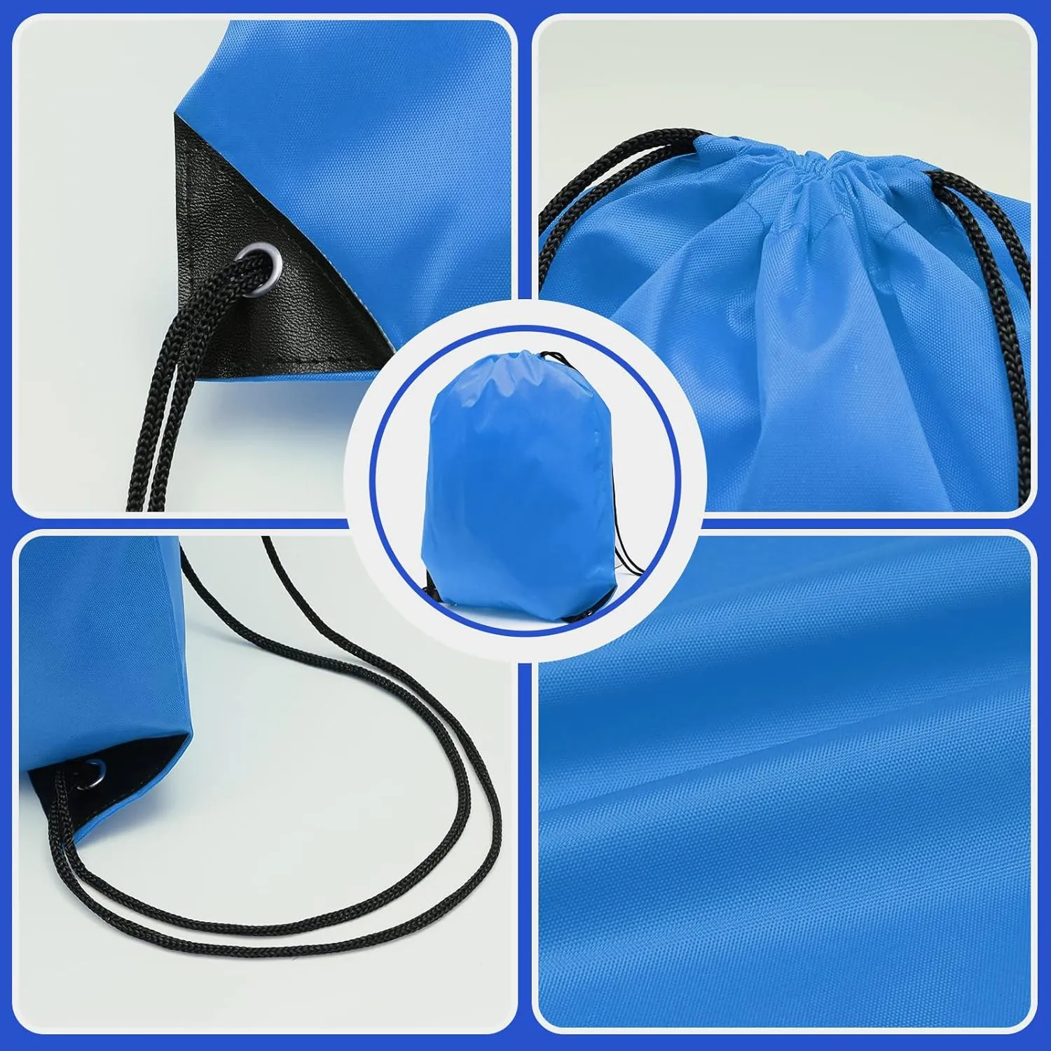 72 Pcs Navy Blue Drawstring Bags Bulk Drawstring Backpack String Sport Bag Cinch Bags Gym Bag