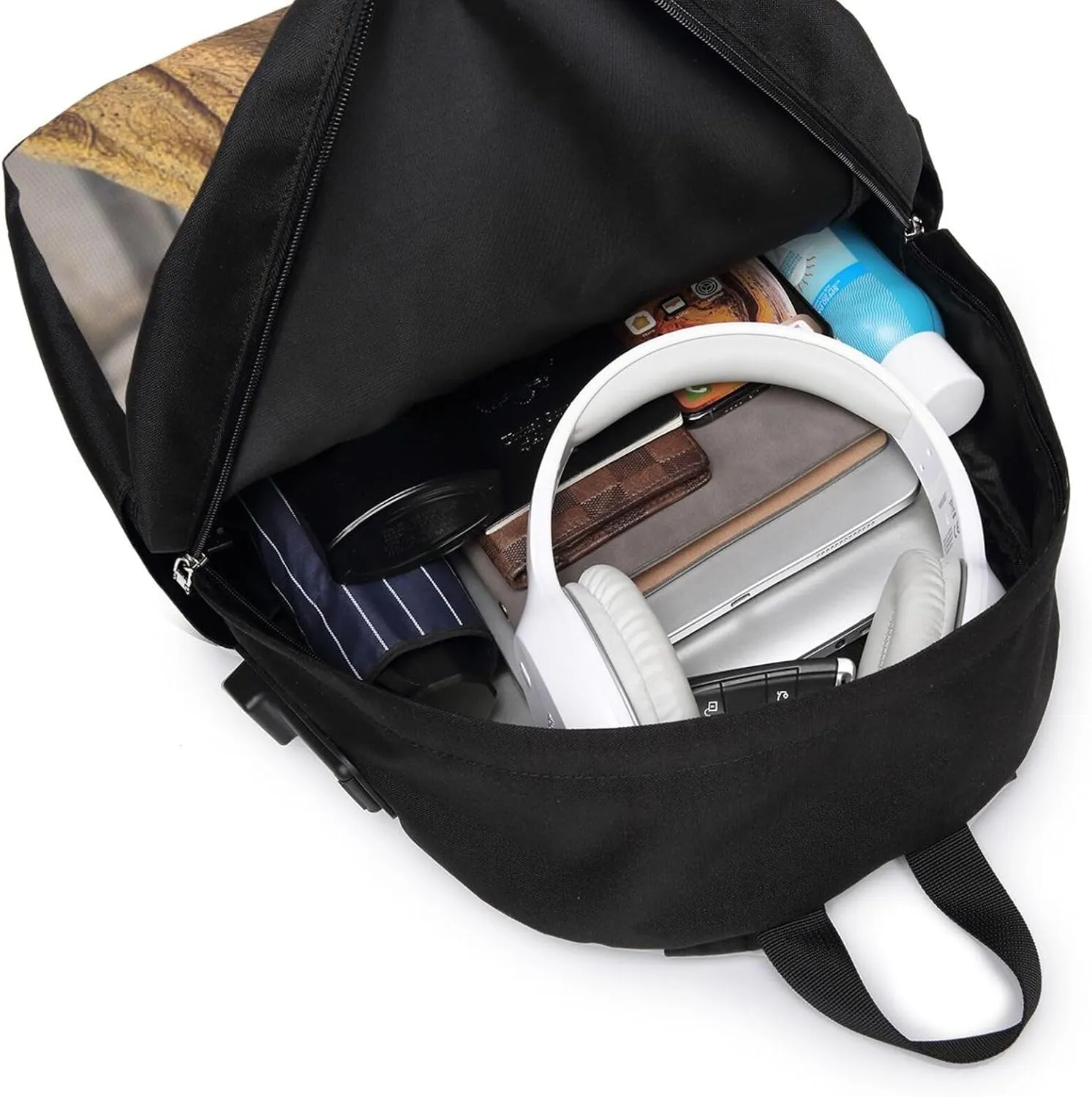 A-ngelina Jolie Simple Large Capacity Backpack, The Whole Bag Is Stylish And Lightweight Black