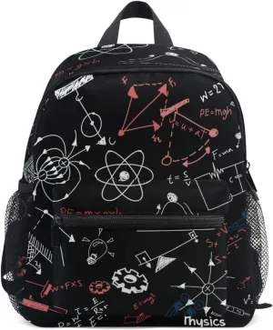 Acpiggto Small Backpack Pink Physics Formula Scientific Diagram Blackboard Daypack Shoulder Bag with Name Label Tag