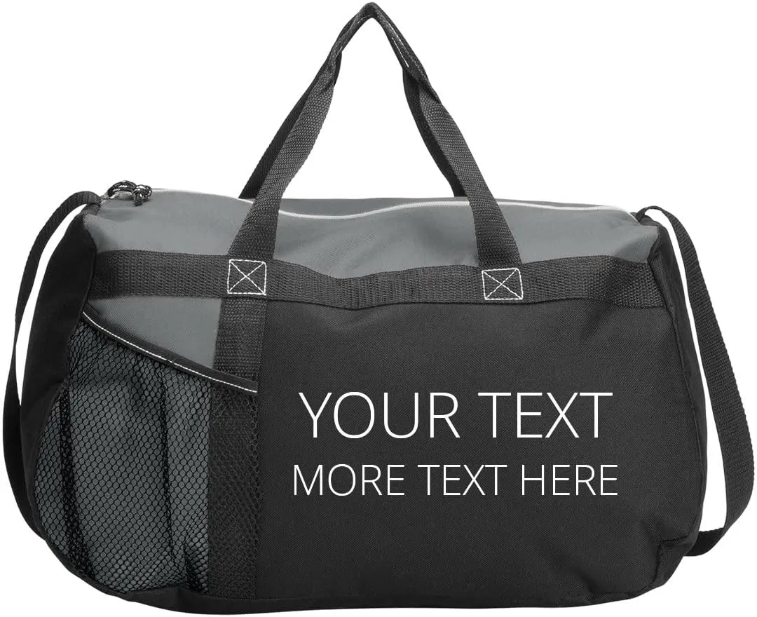 Add Custom Text To This Duffel: Gym Duffel Bag