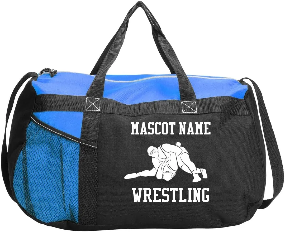 Add Your Mascot Custom Wrestling Duffel Bag: Gym Duffel Bag