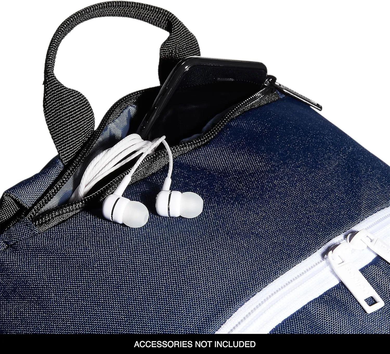 adidas 3-Stripe Classic Backpack for Men and Women, Bag with Laptop Sleeve, Collegiate Navy/Jersey Onix Grey/White/4.0, One Size
