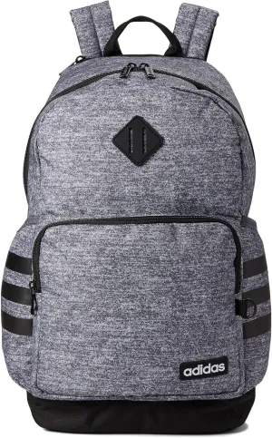 adidas 3-Stripe Classic Backpack for Men and Women, Bag with Laptop Sleeve, Jersey Onix Grey/Black/4.0, One Size