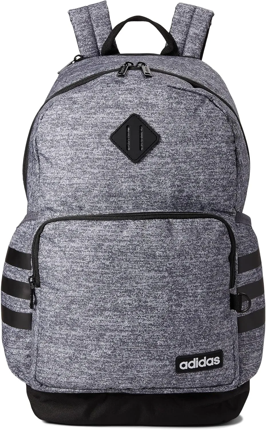 adidas 3-Stripe Classic Backpack for Men and Women, Bag with Laptop Sleeve, Jersey Onix Grey/Black/4.0, One Size