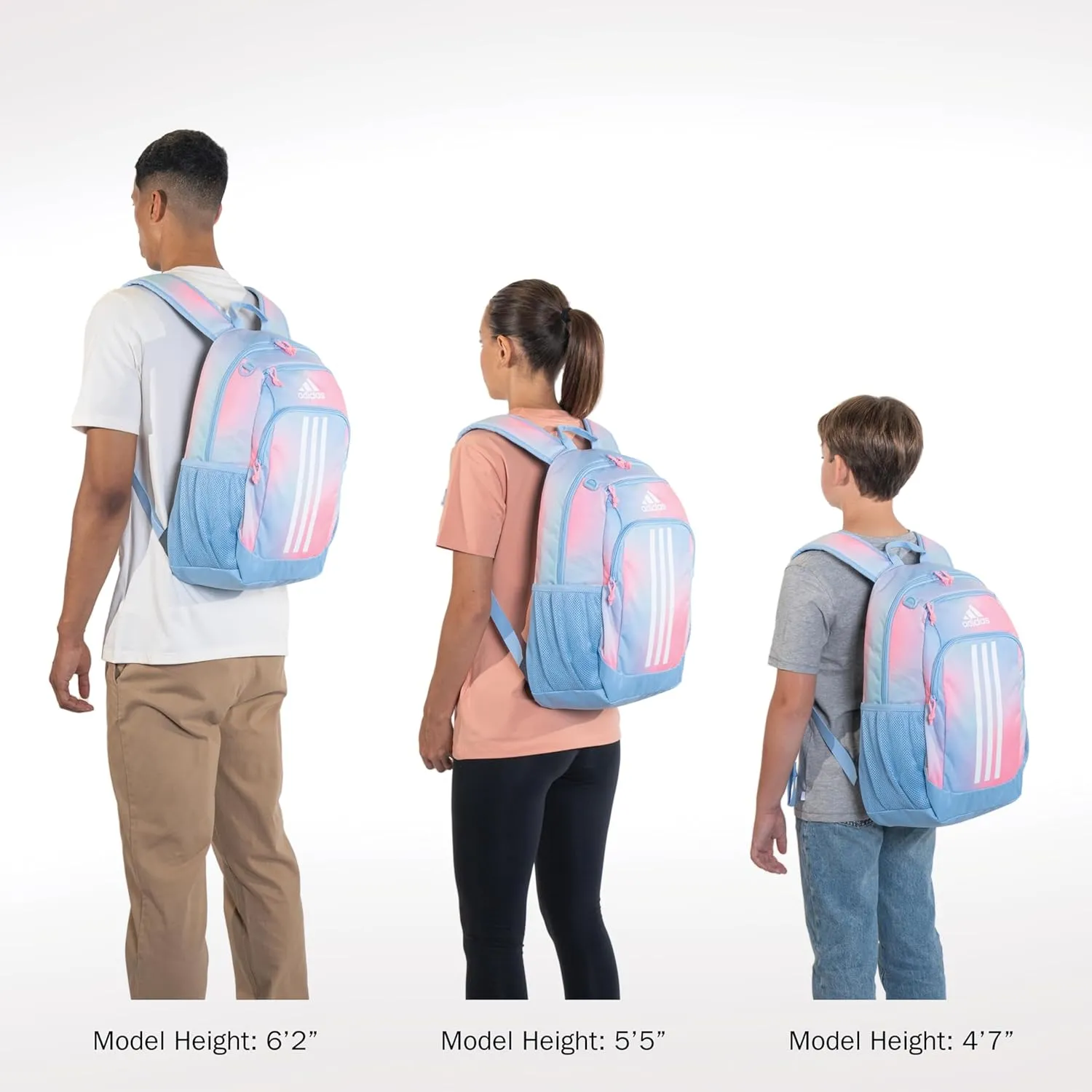 adidas Creator Comfortable and Durable Small Athletic Bag or Laptop Backpack for Women and Men, Stone Wash Rainbow/Grey/Almost Blue, One Size