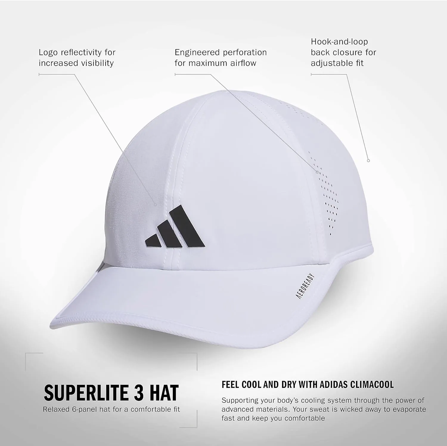 adidas Men's Superlite Cap, Athletic Hats for Men, Men's Caps, Running Hat Men