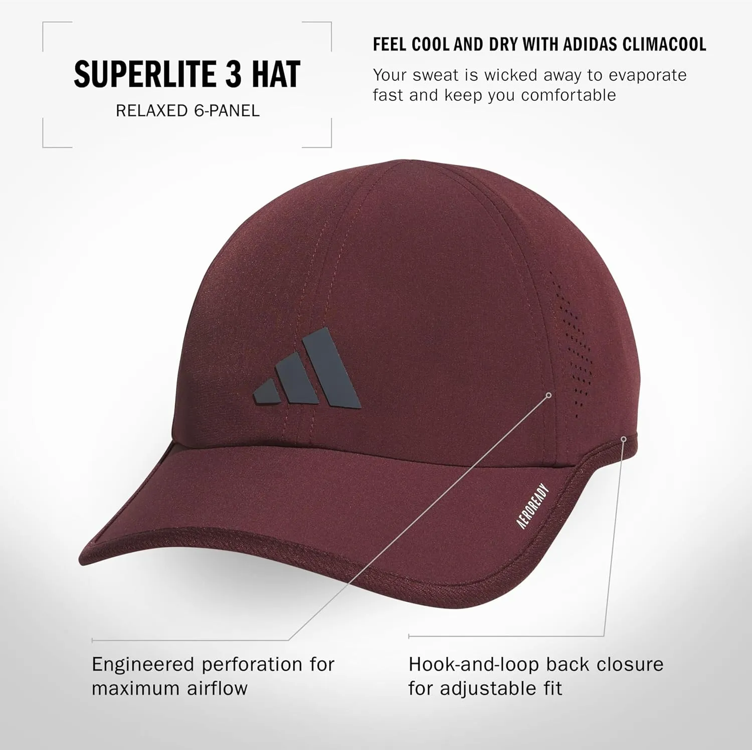 adidas Men's Superlite Cap, Athletic Hats for Men, Men's Caps, Running Hat Men