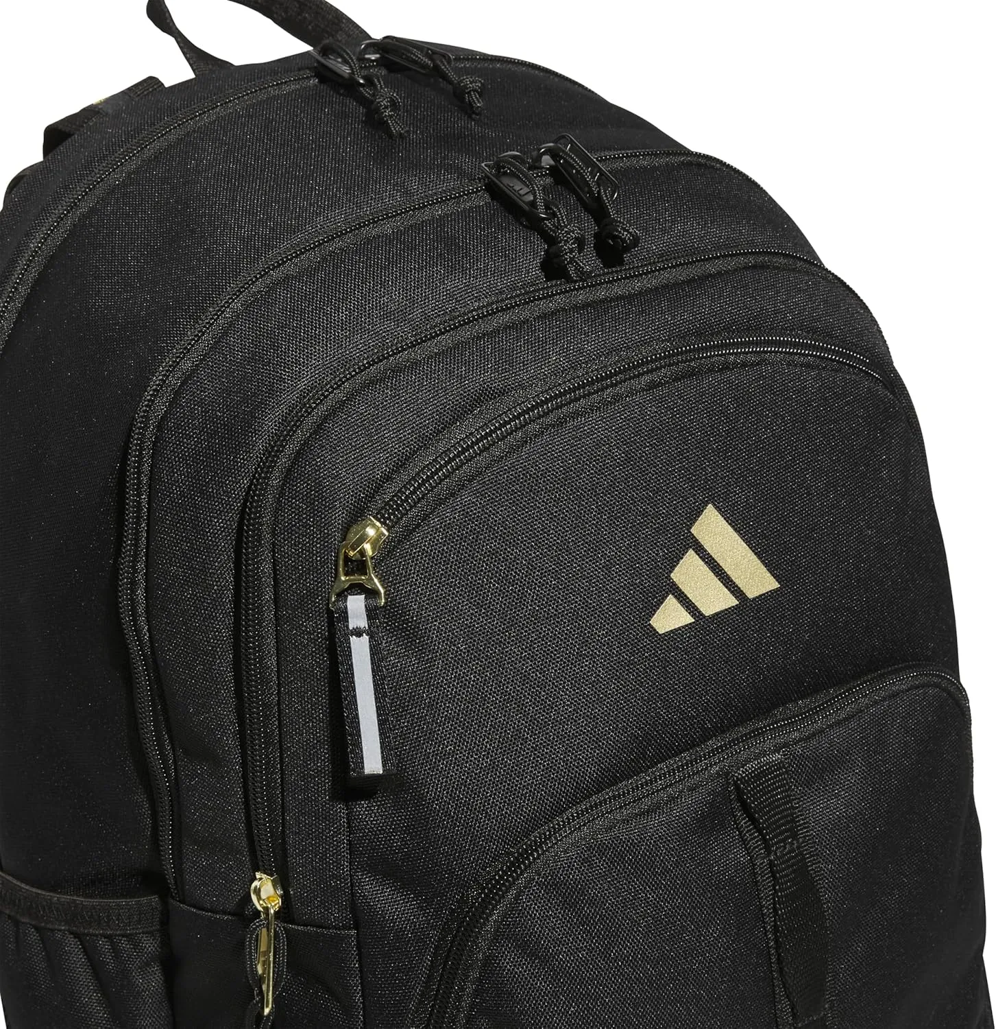 adidas Prime Work, Bag, Travel Backpack for Women and Men with Padded Compartment for Laptop, Black/Gold Metallic, One Size