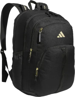 adidas Prime Work, Bag, Travel Backpack for Women and Men with Padded Compartment for Laptop, Black/Gold Metallic, One Size