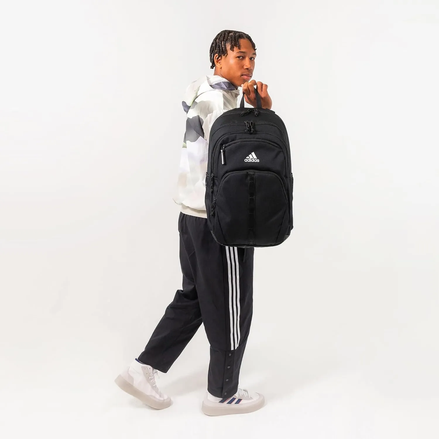 adidas Prime Work, Bag, Travel Backpack for Women and Men with Padded Compartment for Laptop, Black/Gold Metallic/2, One Size