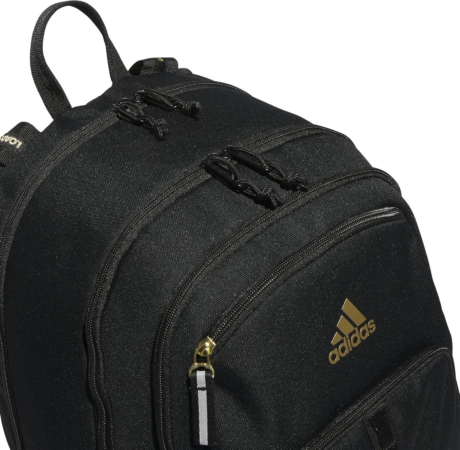adidas Prime Work, Bag, Travel Backpack for Women and Men with Padded Compartment for Laptop, Black/Gold Metallic/2, One Size