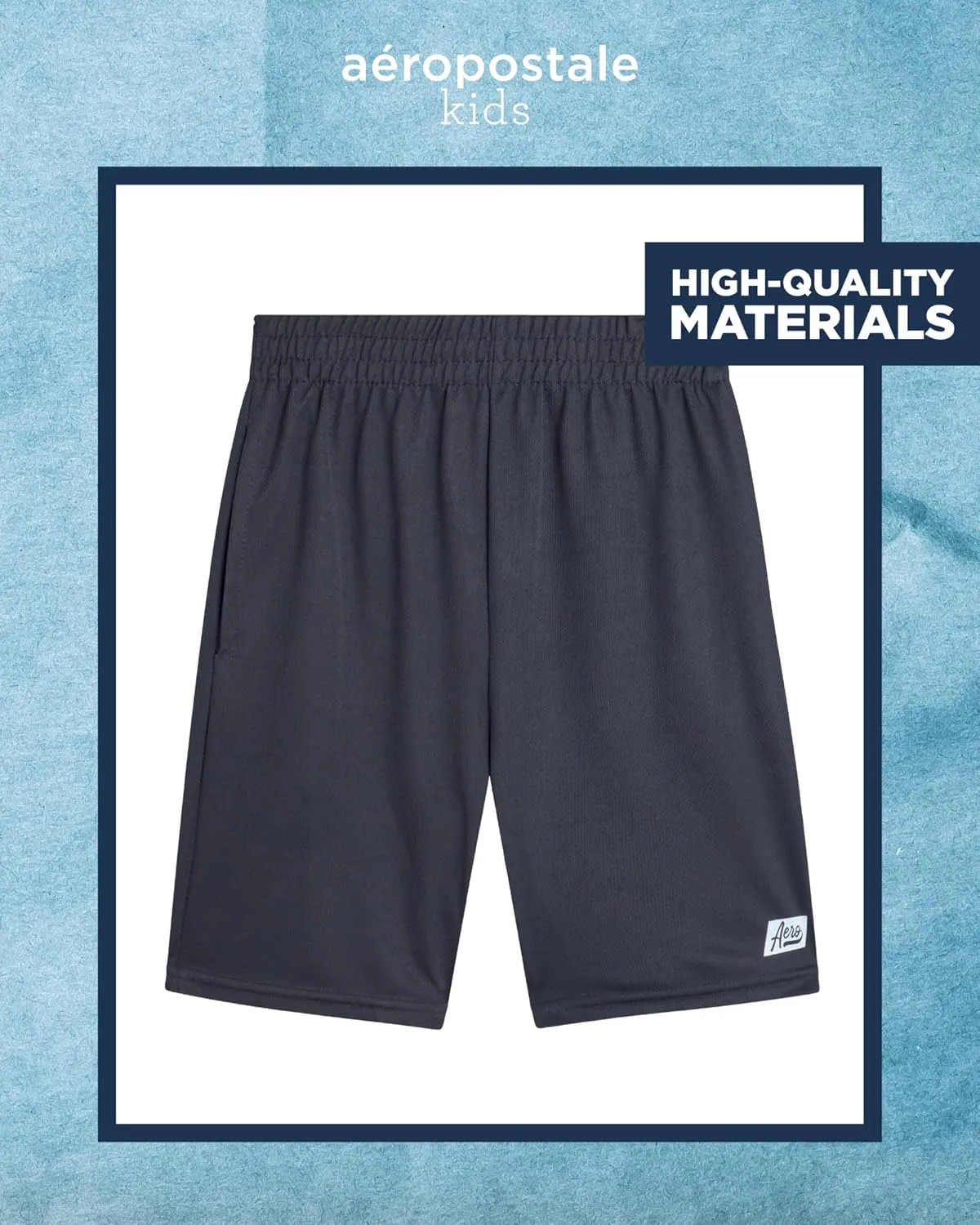 AEROPOSTALE Boys' Active Shorts Set - 2 Piece Short Sleeve T-Shirt and Mesh Gym Shorts - Activewear Outfit for Boys (4-12)